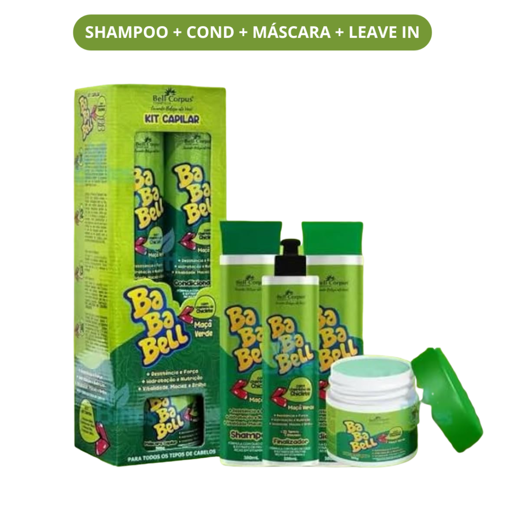 Kit Bababell Maça Verde 4 Peças  