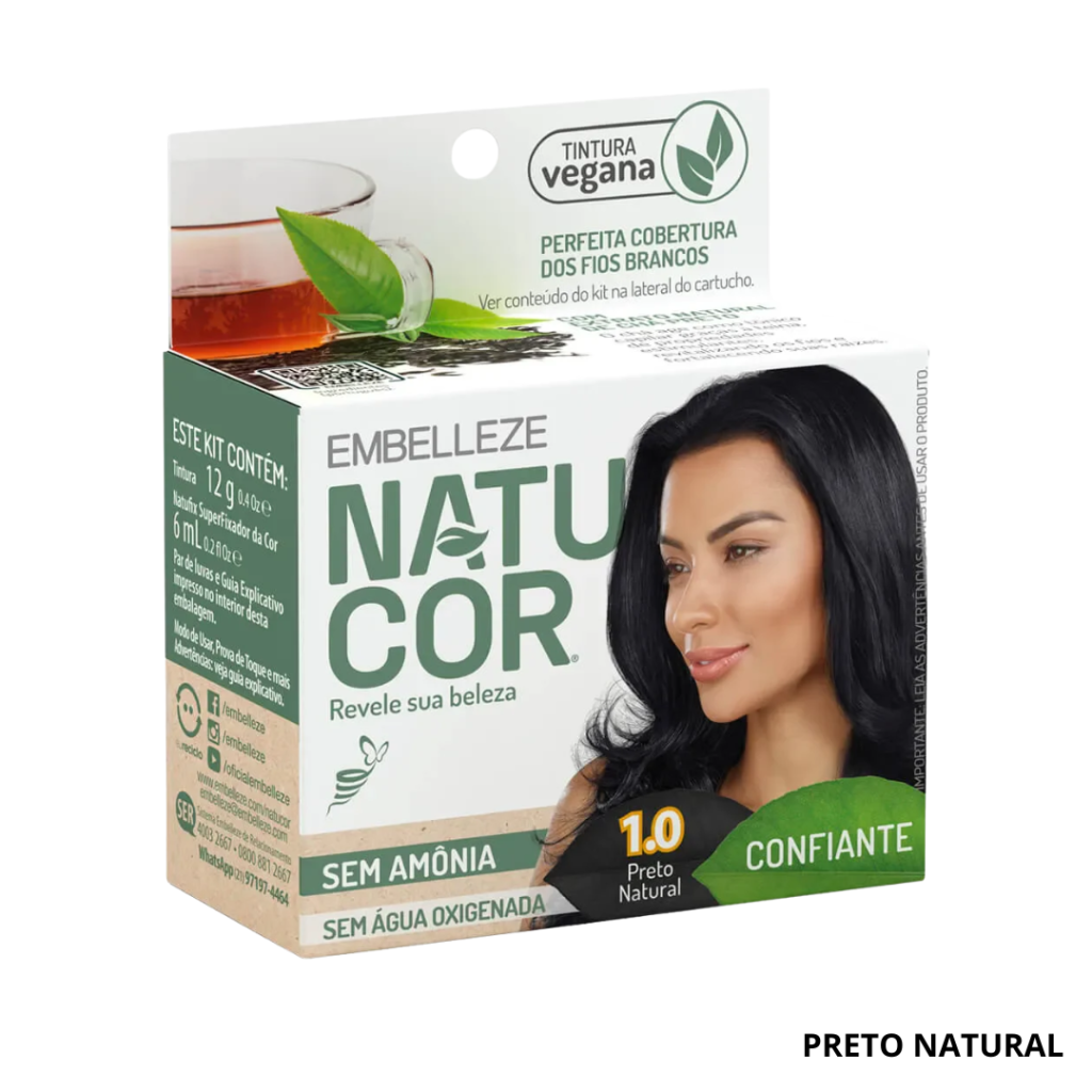 Tonalizante Preto Natucor 1.0 