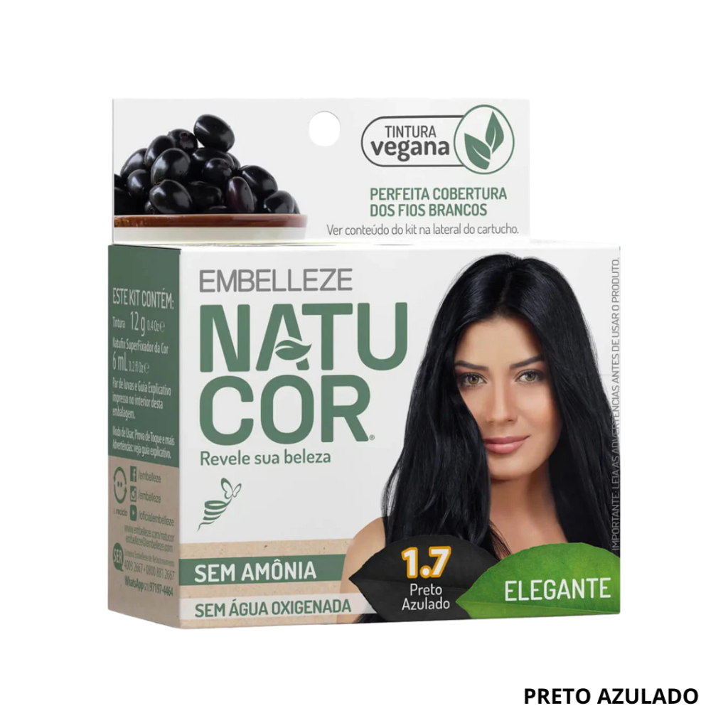 Tonalizante Preto Azulado Natucor 1.7