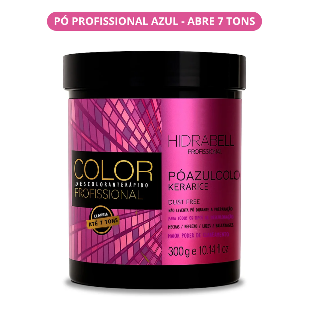 Pó Descolorante 300g Hidrabell - Pó Azul