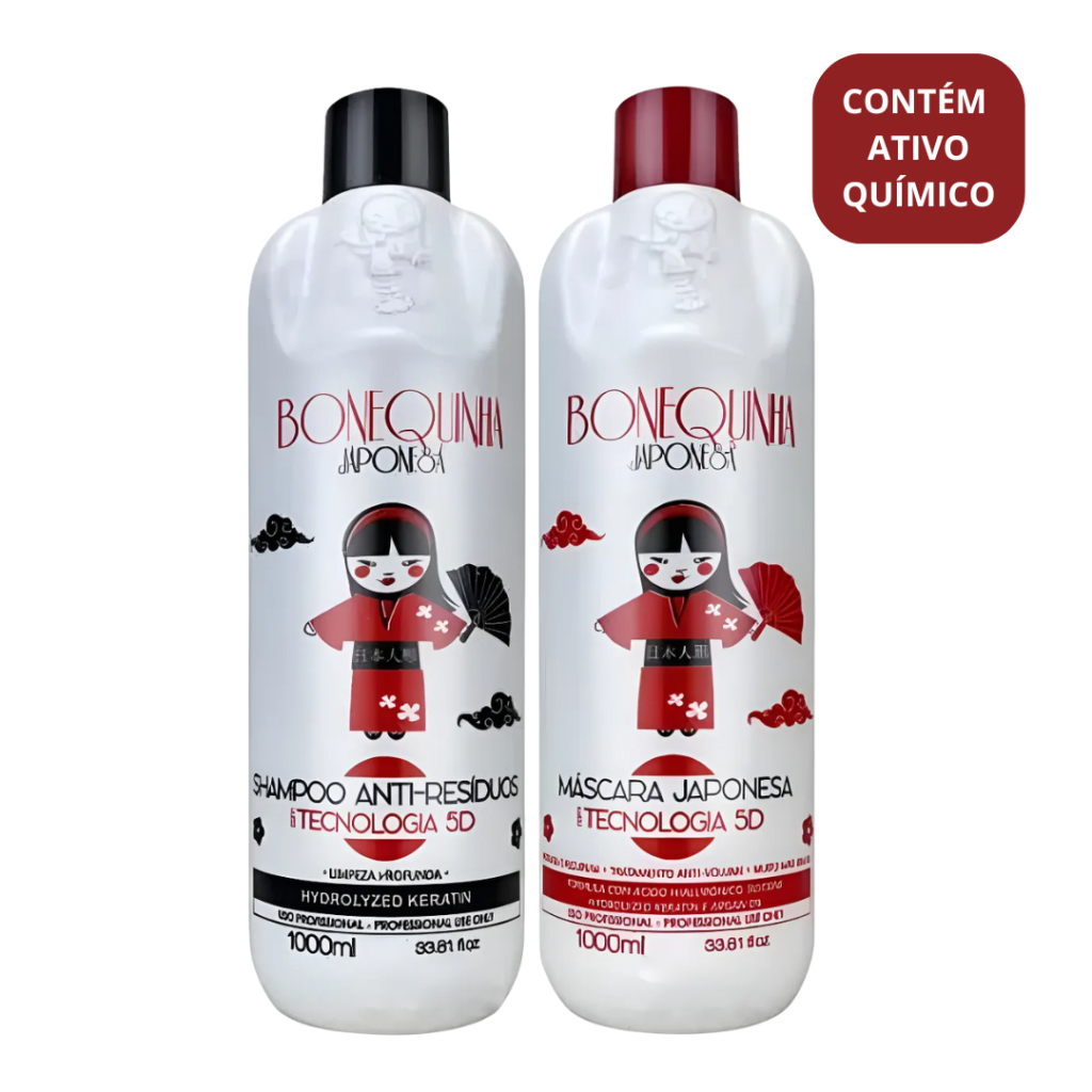 Kit Progressiva Bonequinha Japonesa 5D 1 litro 