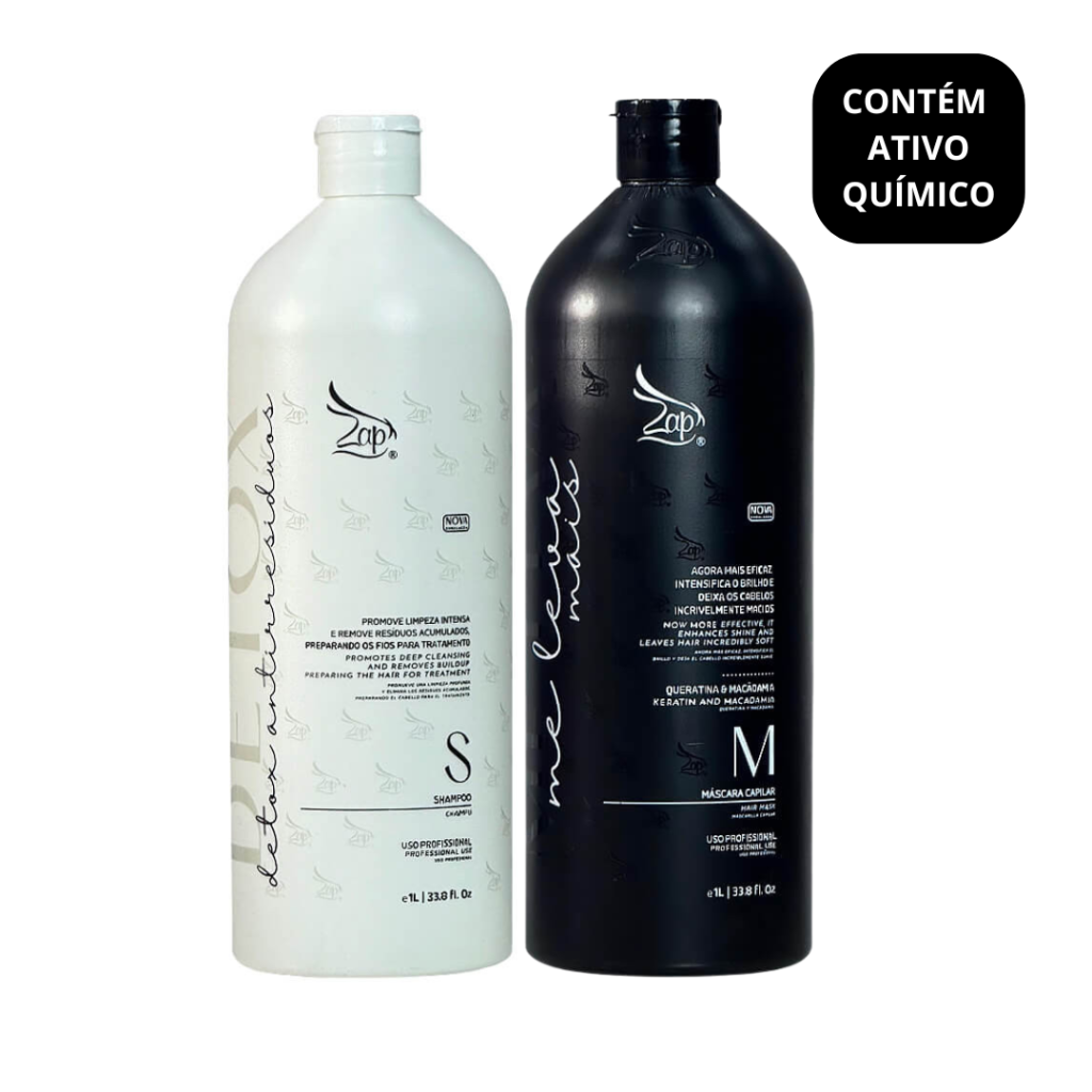 Kit Progressiva Zap Me Leva Black 1 litro 