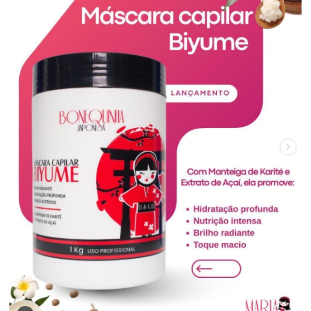 Máscara Bonequinha Biyume Japonesa 1kg 