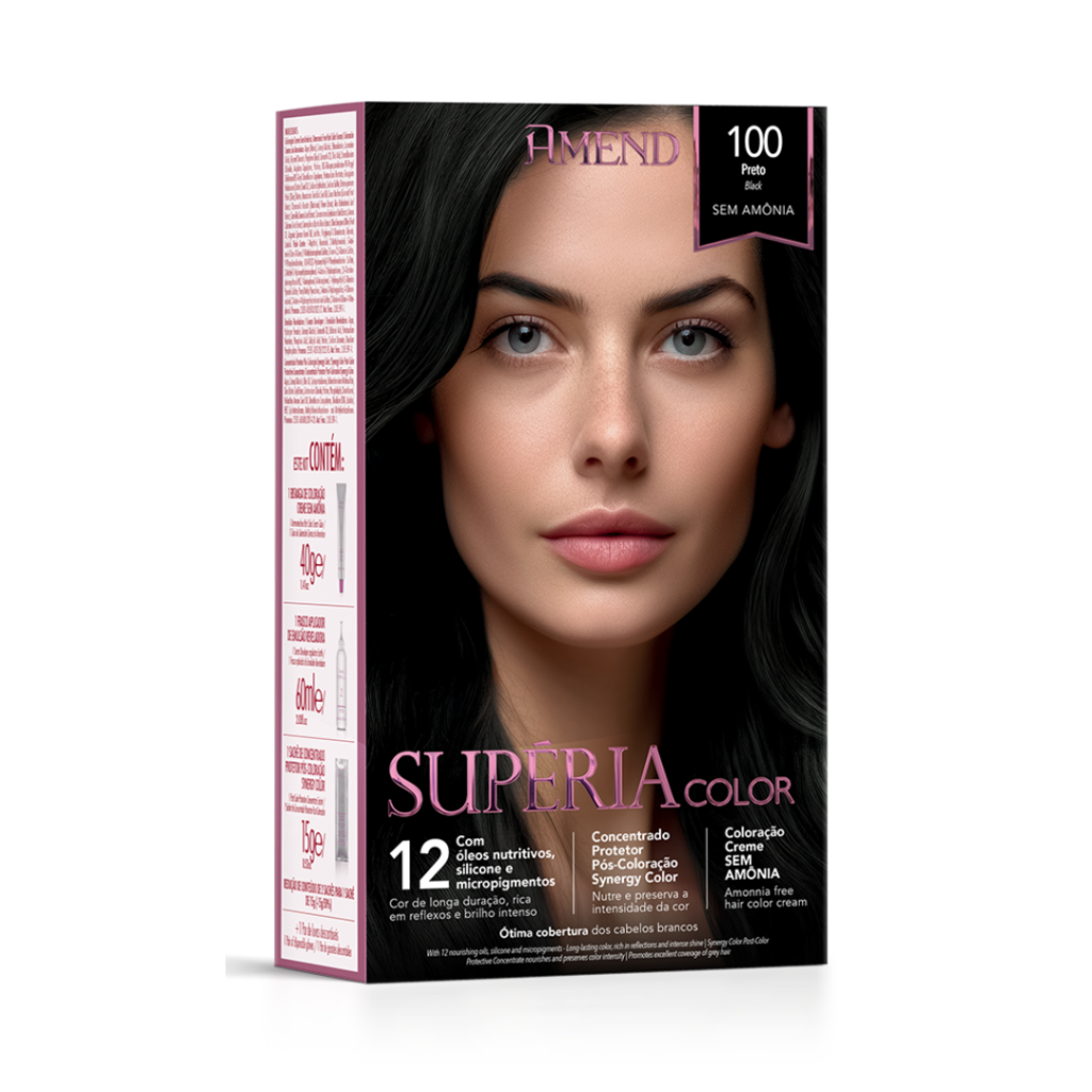 Tonalizante Preto Supéria Amend 100 