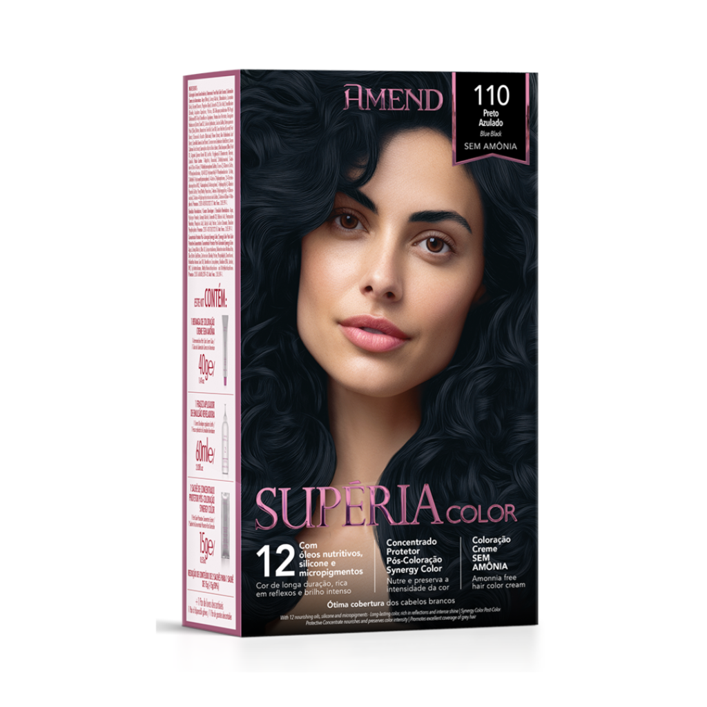 Tonalizante Preto Azulado Supéria Amend 110