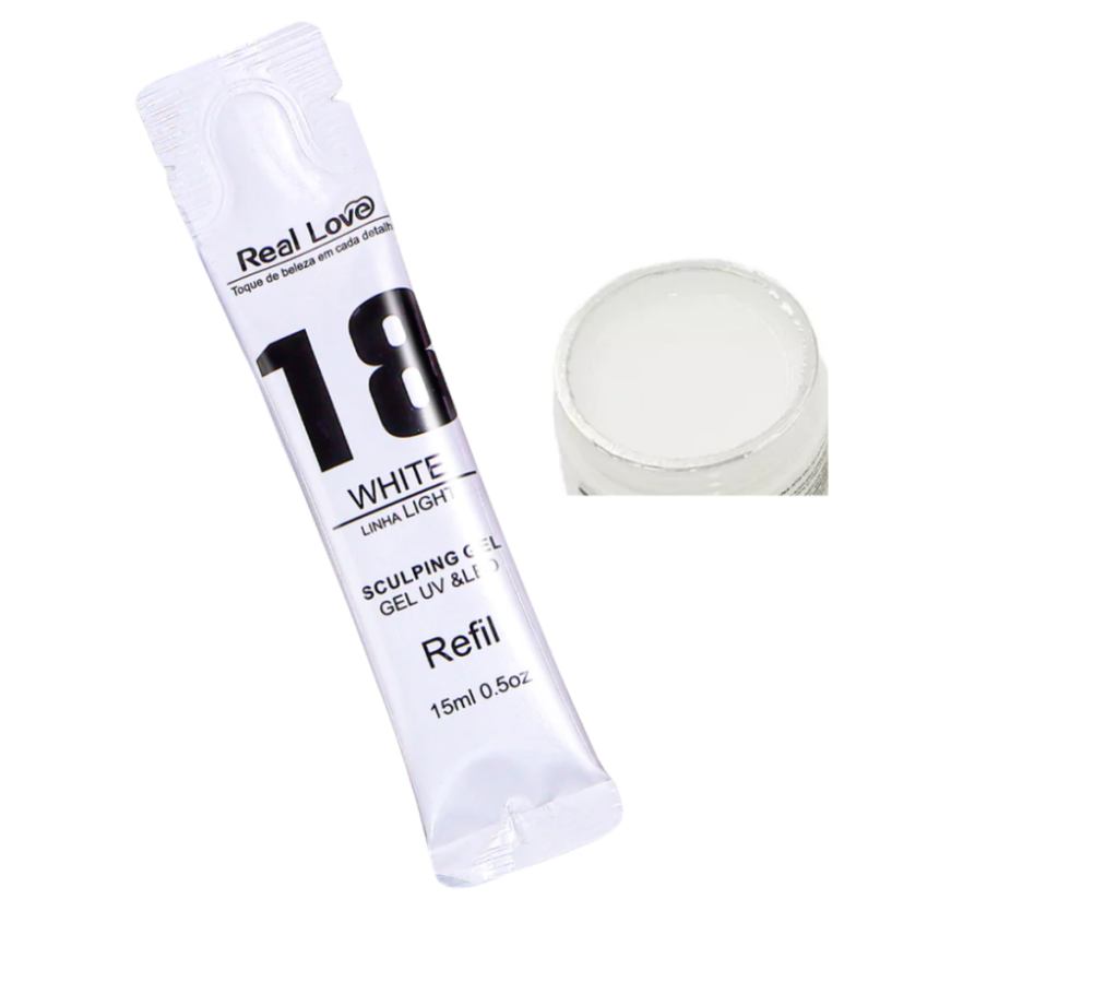 SACHÊ Gel Light nº 18 BRANCO - Real Love 15g - Allsmile