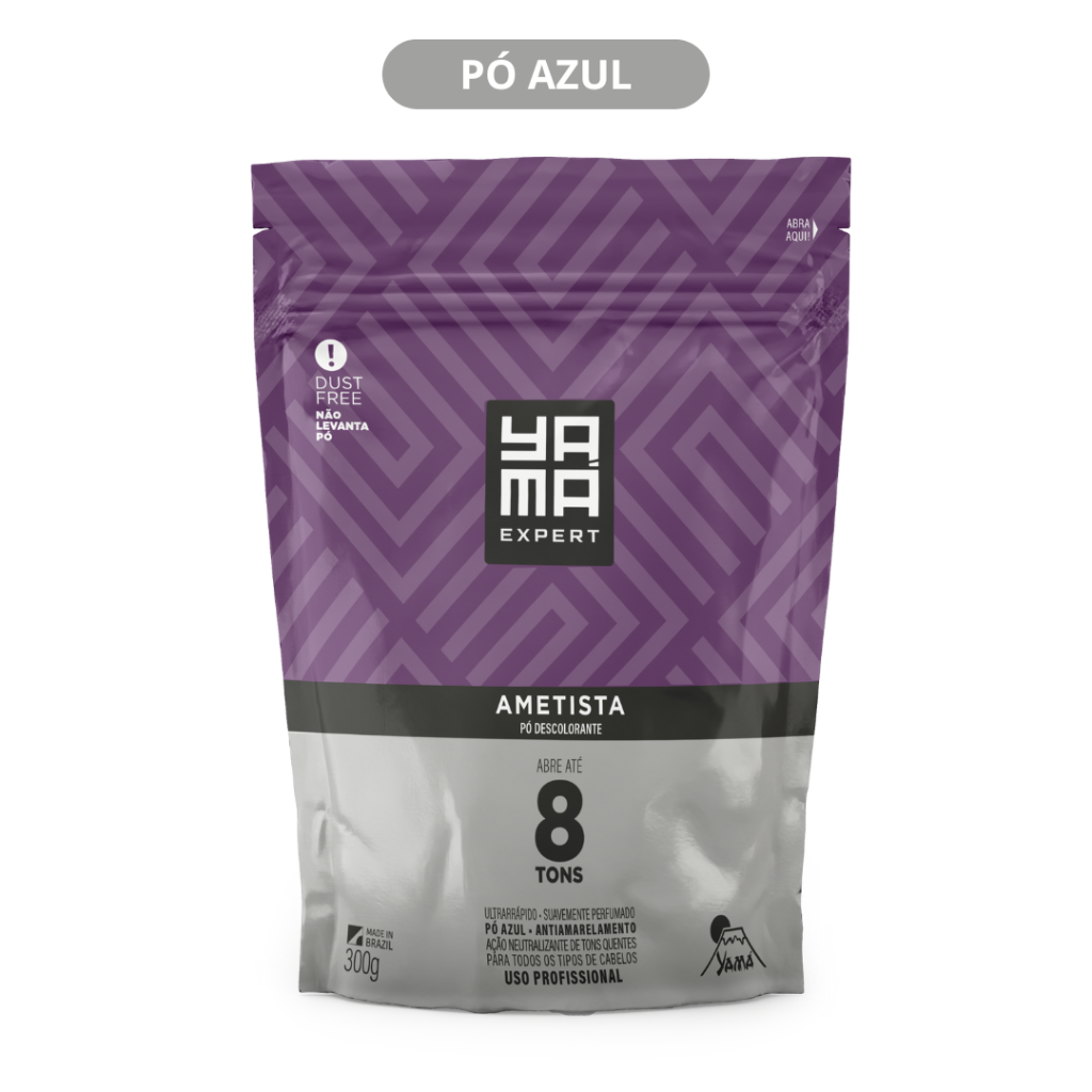 Pó Descolorante 300g Yamá Ametista 8 tons - Pó Azul 