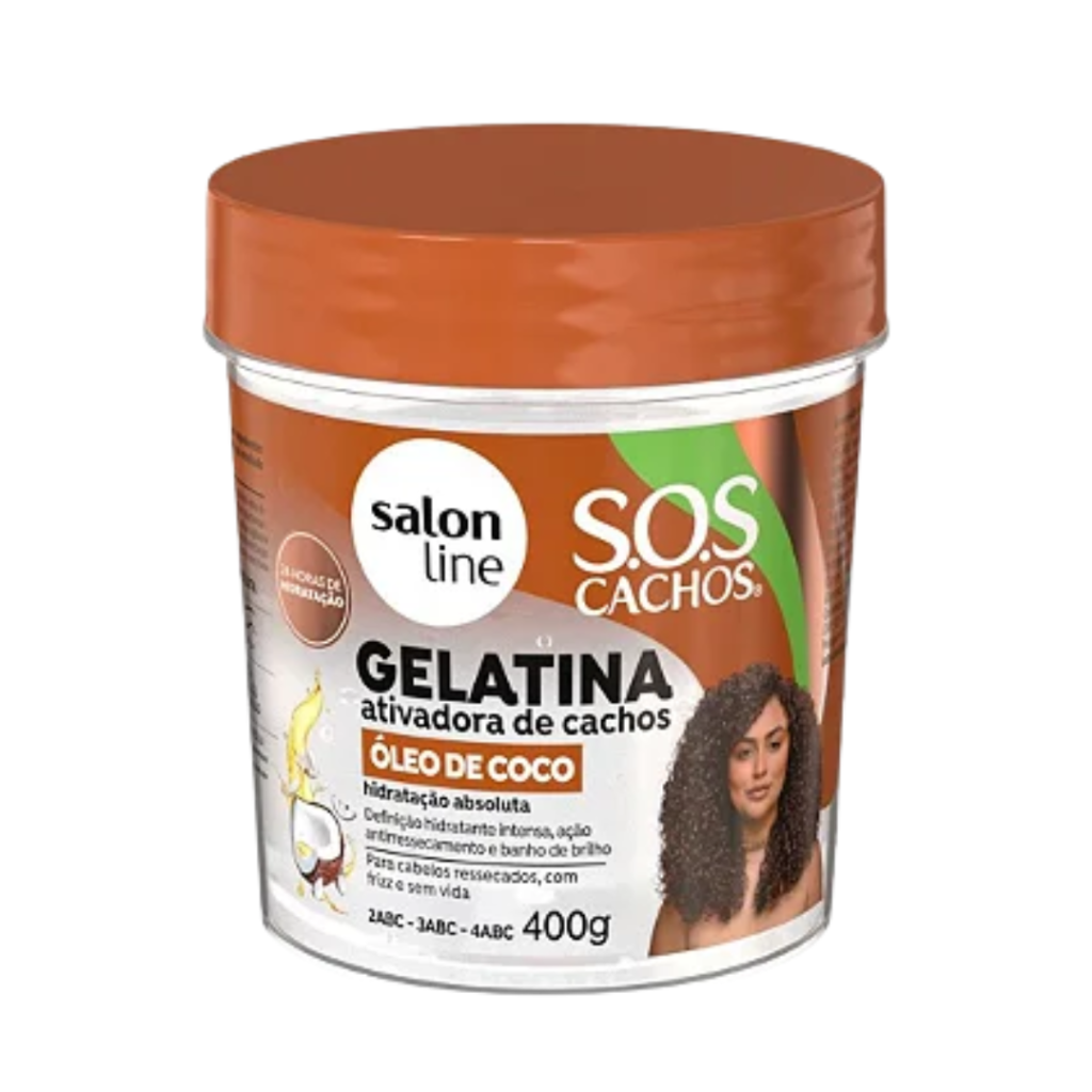 Gelatina Salon Line SOS Cachos Óleo de Coco 400g 