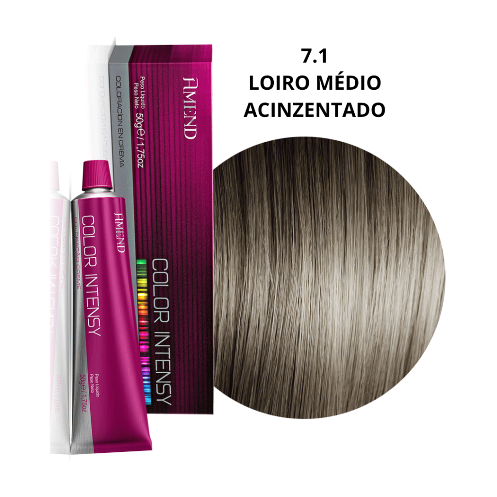 Tinta Cinza Amend Color Intensy 7.1