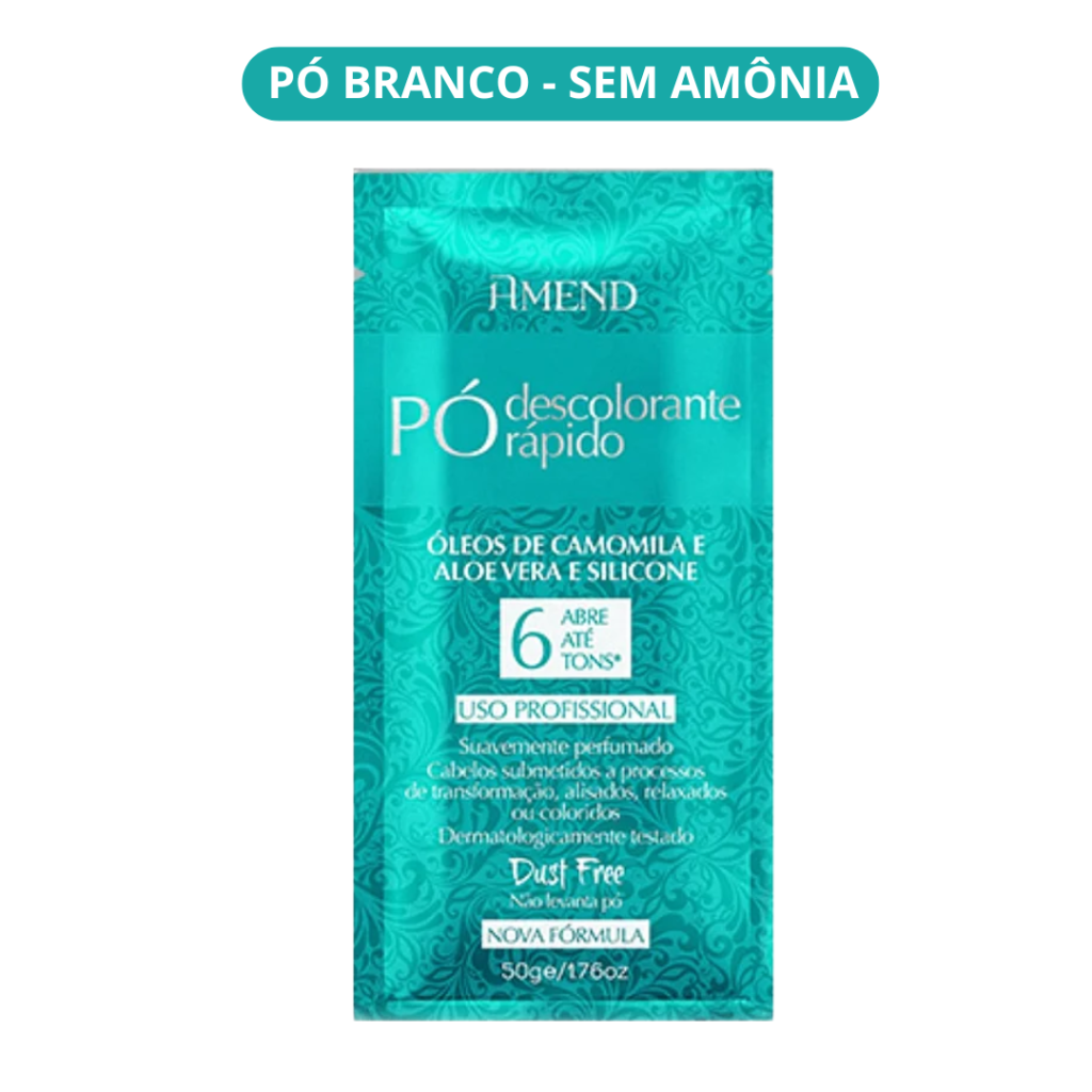 Pó Descolorante 50g Amend Camomila 6 tons - Pó Branco 