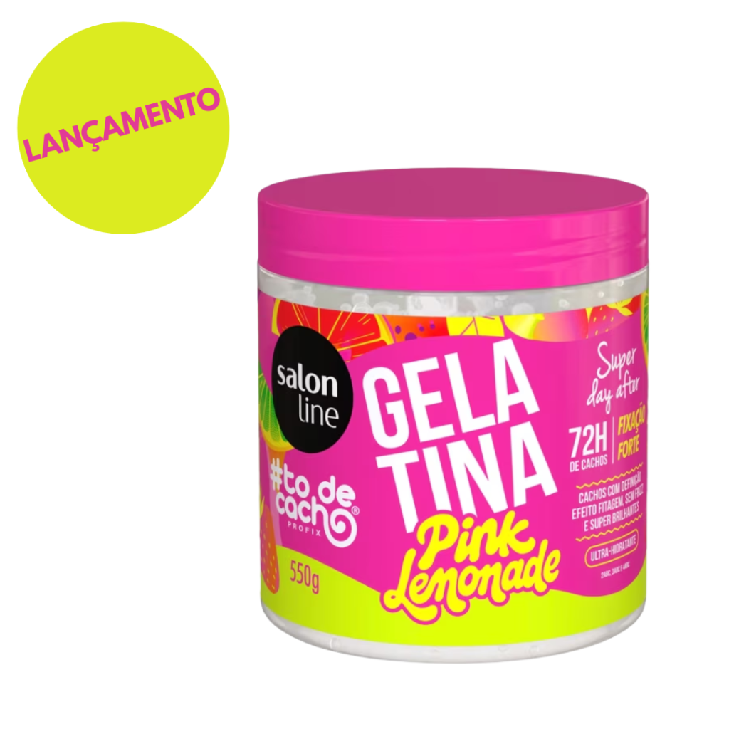 Gelatina Salon Line To de Cachos Pink Lemonade 550g 