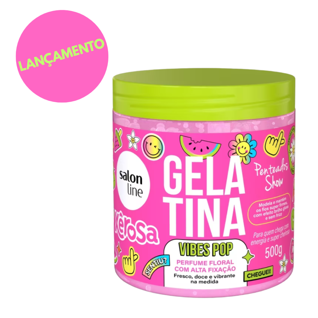 Gelatina Salon Line Xêrosa Vibes Pop Perfume Floral Alta Fix 500g  