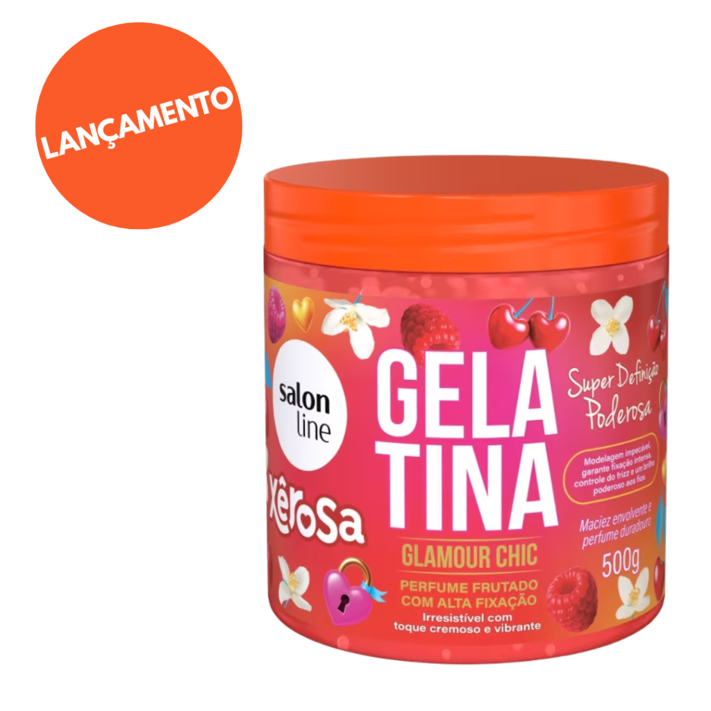 Gelatina Salon Line Xêrosa Glamour Chic Perfume Frutado Mega Fix 500g