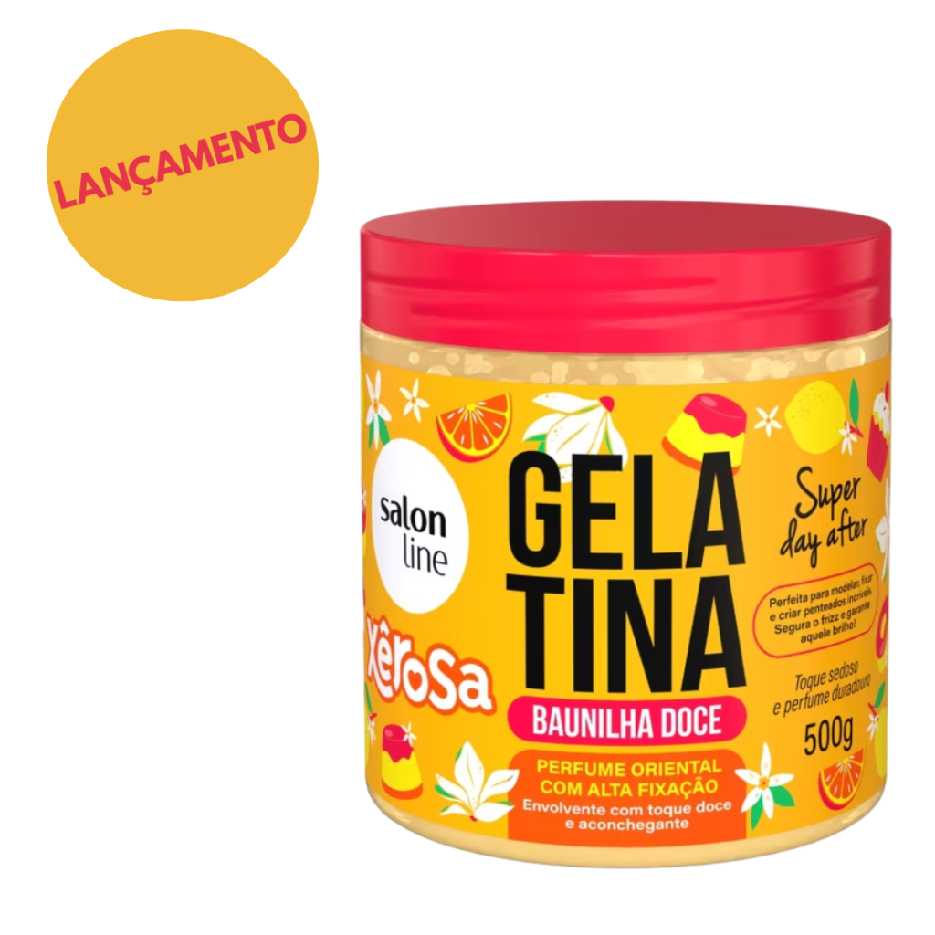 Gelatina Salon Line Xêrosa Baunilha Doce Perfume Oriental Alta Fix 500g 