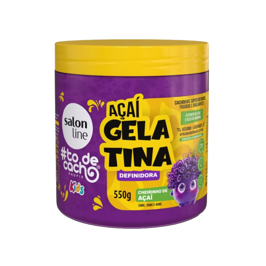 Gelatina Salon Line To de Cachos Kids Açai 550g