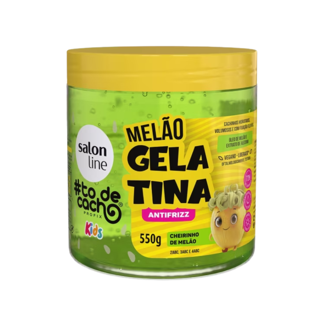 Gelatina Salon Line To de Cachos Kids Melão 550g