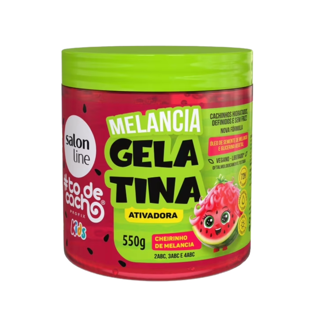 Gelatina Salon Line to de Cachos Kids Melancia 550g 