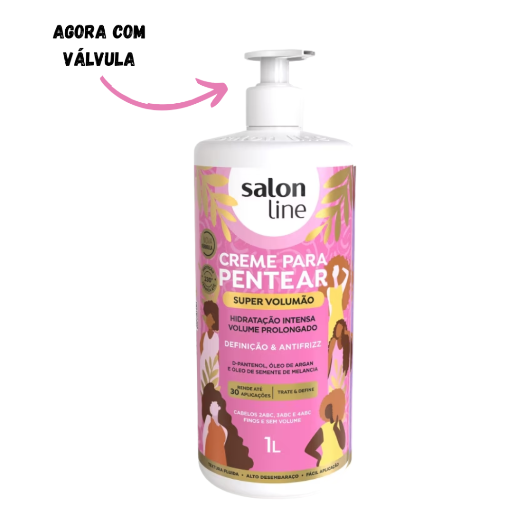 Creme de Pentear 1lt Salon Line Super Volumão 