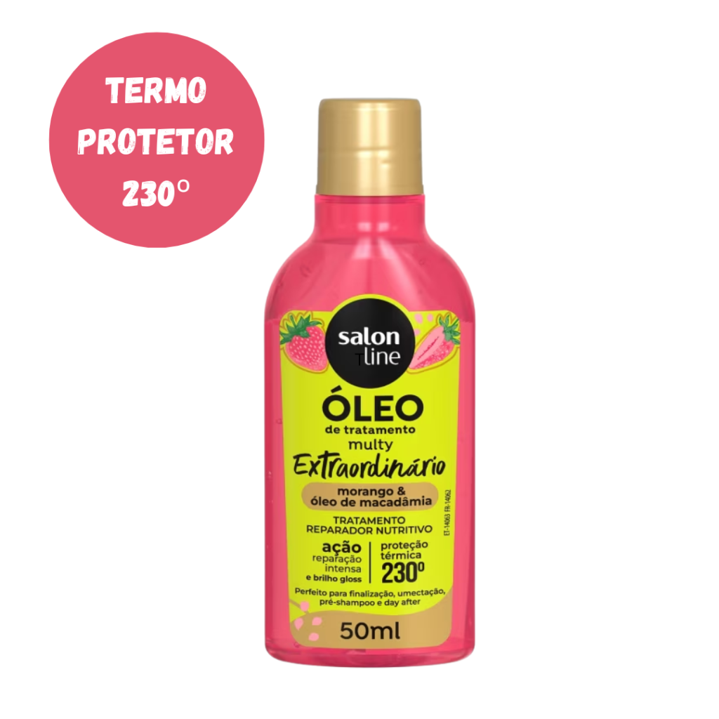Óleo Reparador Salon Line Multy Morango Termo Protetor 50ml