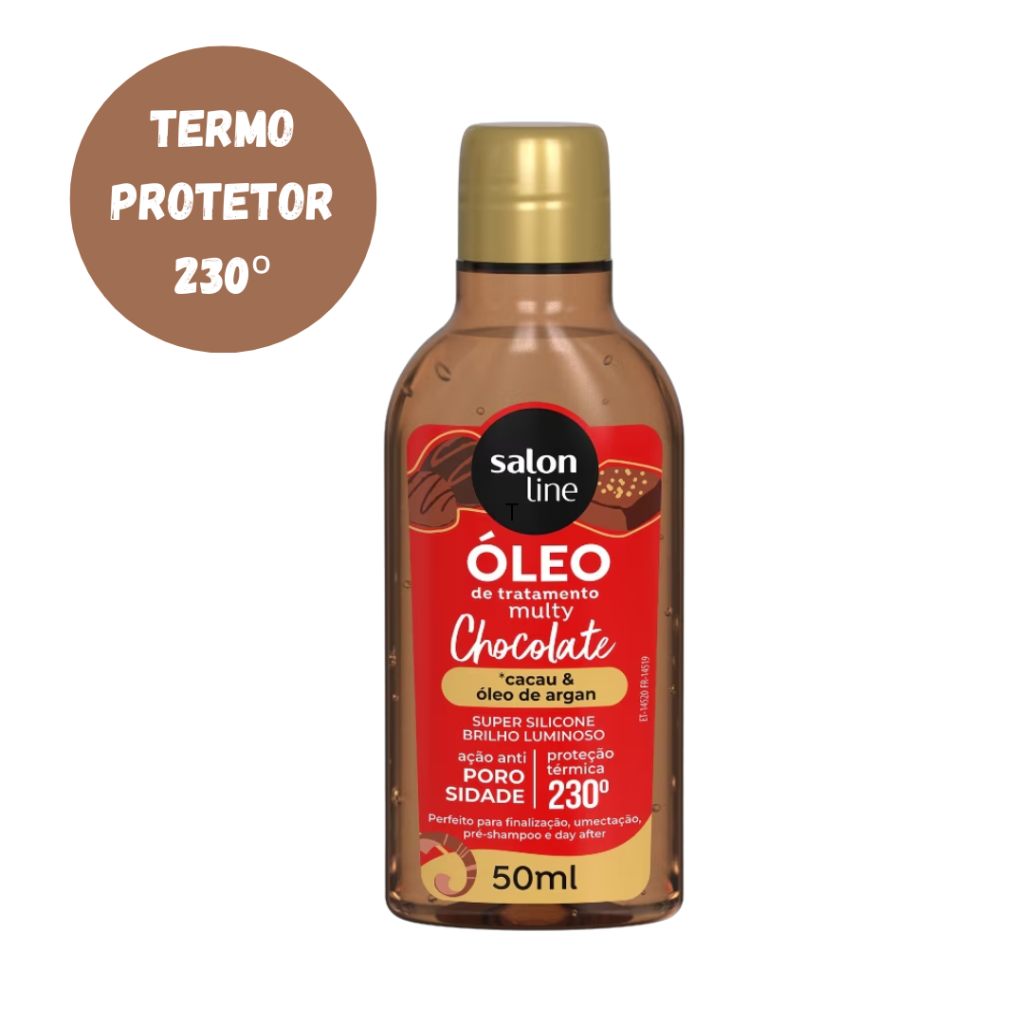 Óleo Reparador Salon Line Multy Chocolate Termo Protetor 50ml 