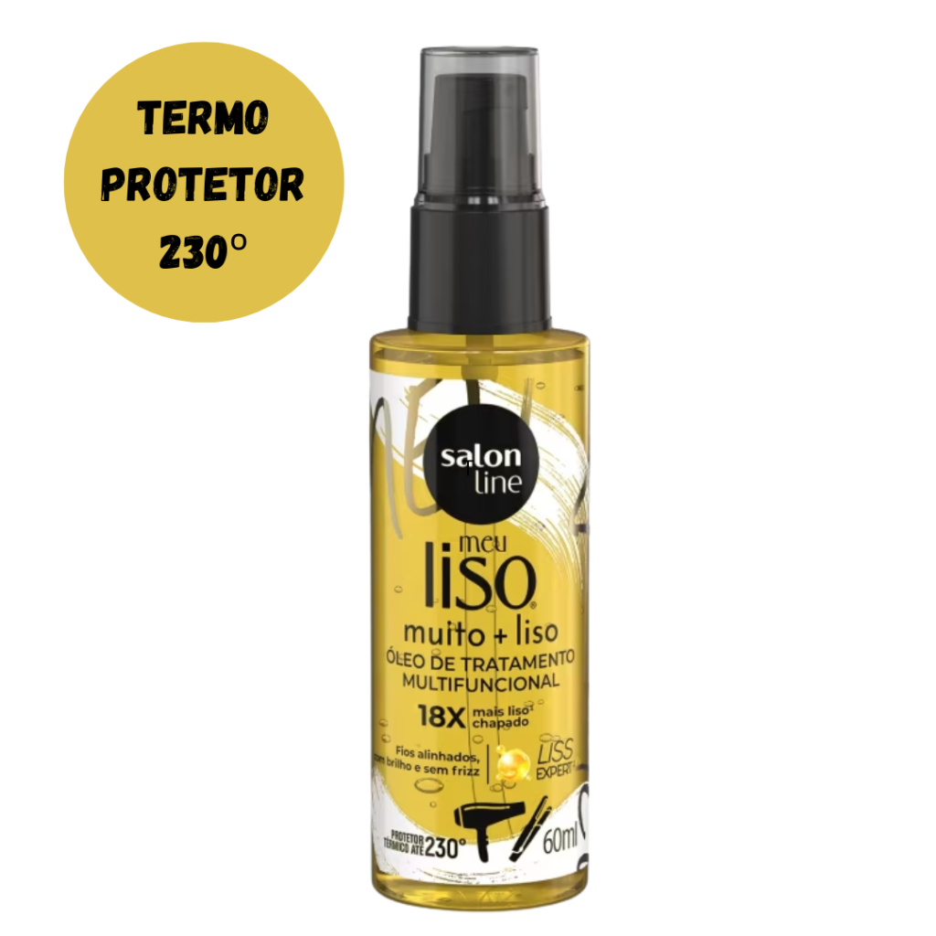 Óleo Reparador Salon Line Meu Liso Muito + Liso Termo Protetor 60ml