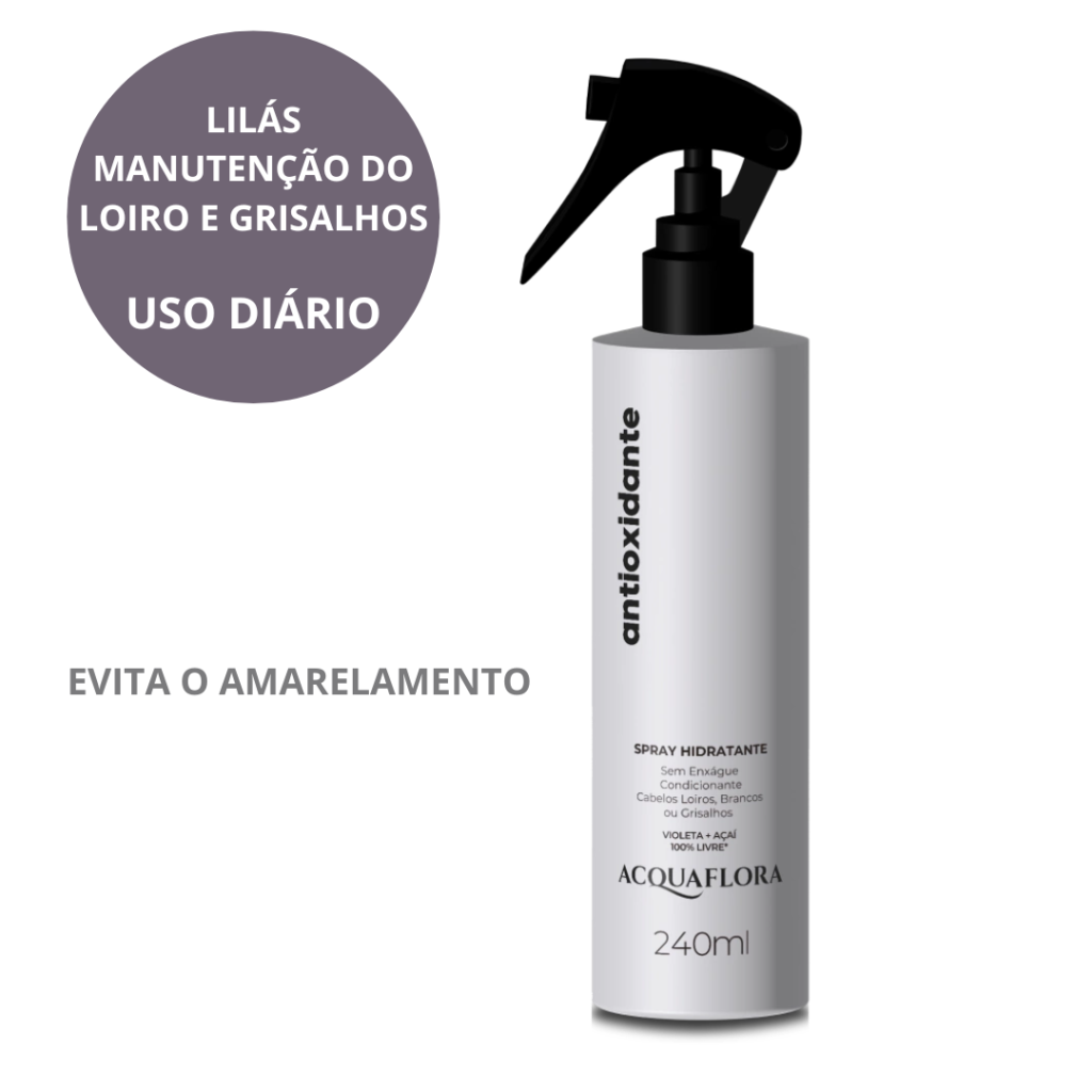 Matizador Loiro Spray Leave in Acquaflora Antioxidante 240ml 