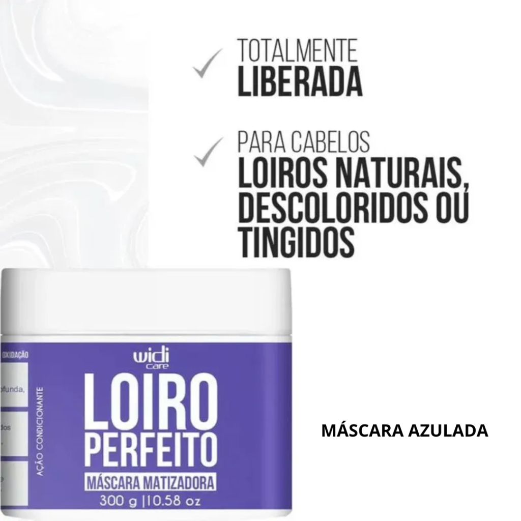 Matizador Loiro Máscara Widi Care Loiro e Grisalhos Perfeitos 300g    