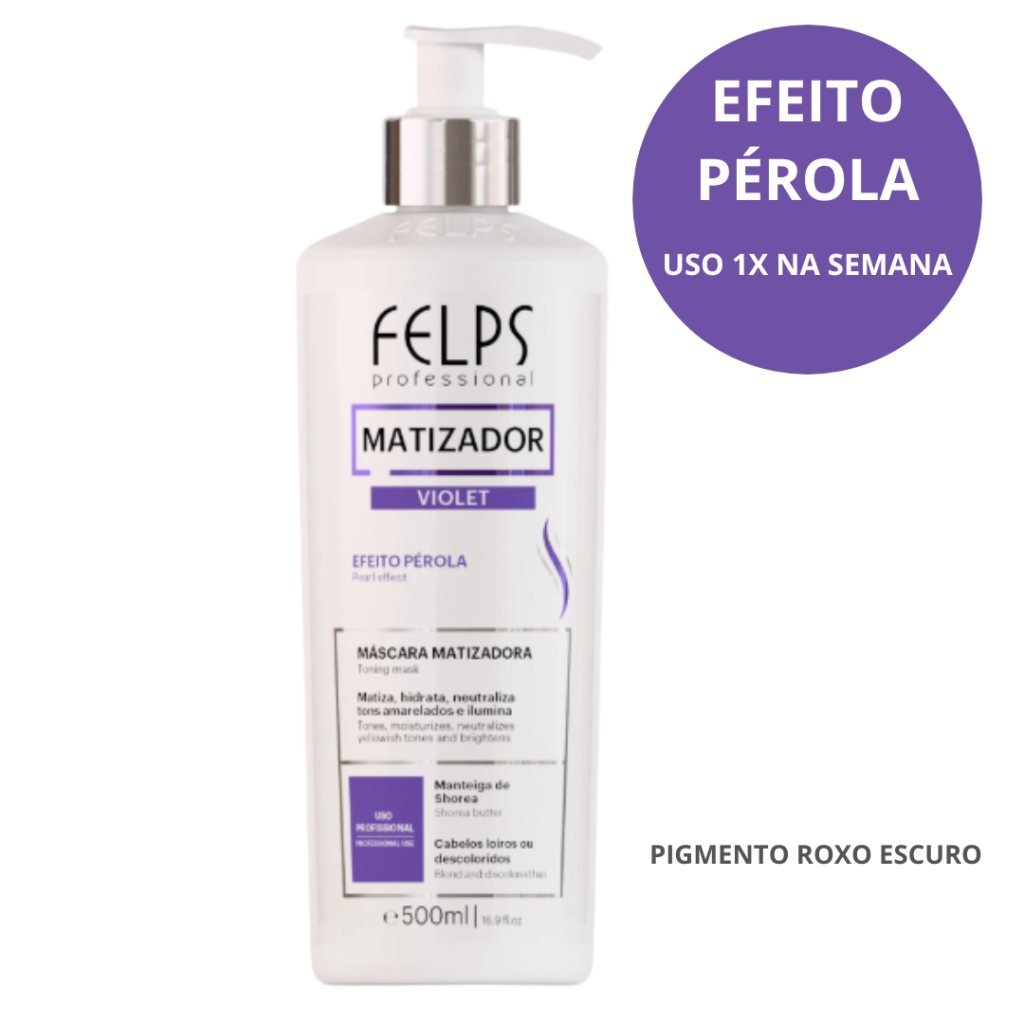 Matizador Loiro Pérola Máscara Felps Violet 500ml 