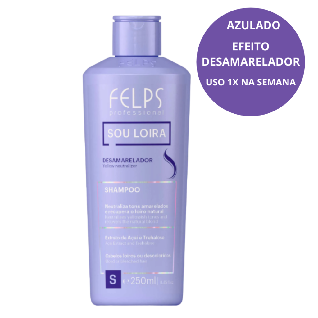Matizador Loiro Shampoo Felps Sou Loira 250ml