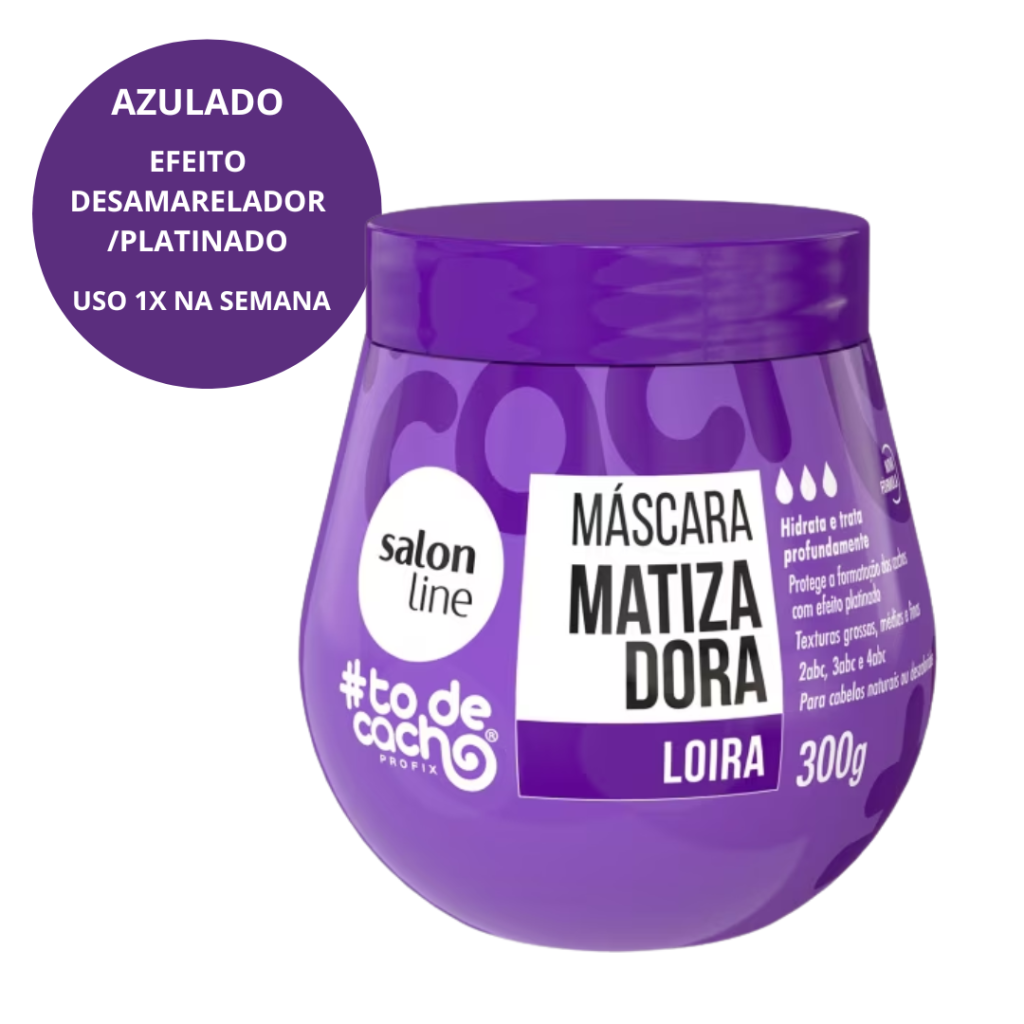 Matizador Loiro Máscara Salon Line To de Cachos 300g