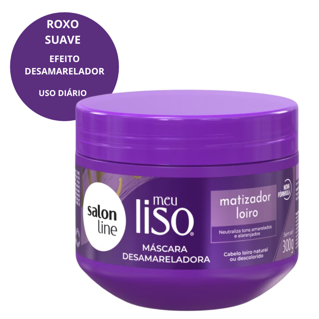 Matizador Loiro Máscara Salon Line Meu Liso 300g