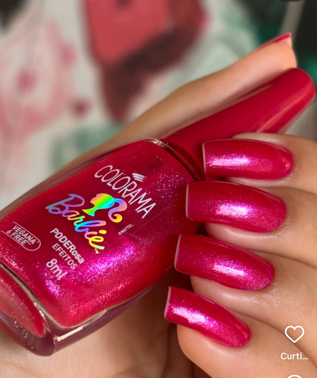 Esmalte Rosa Colorama Barbie Poderosa Perolado 