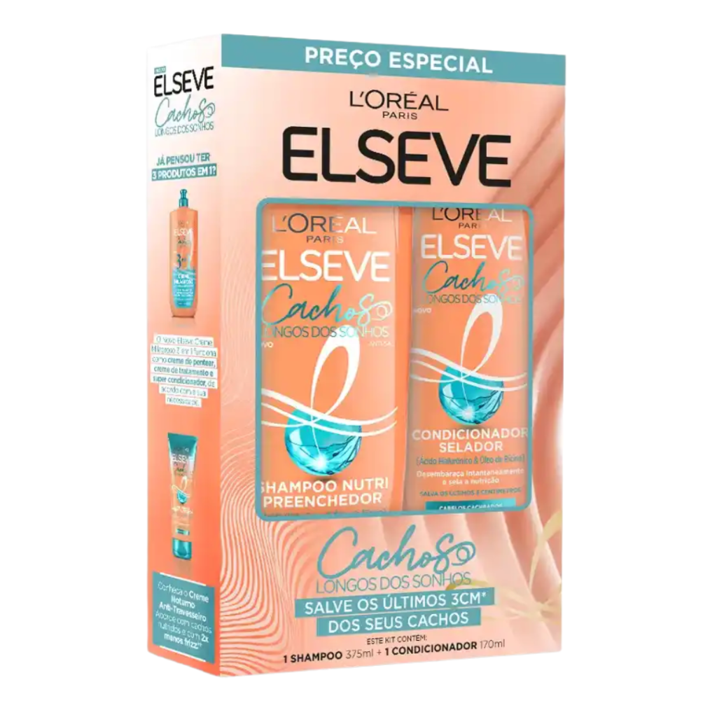 Kit Elseve Shampoo 350ml + Cond 170ml Cachos dos Sonhos 