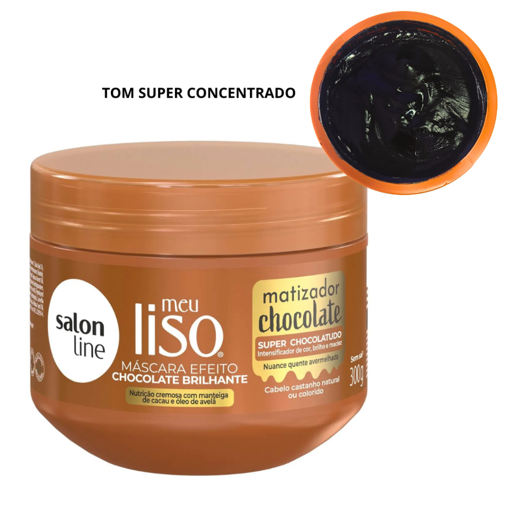 Matizador Marrom Máscara Salon Line Meu Liso 300g  