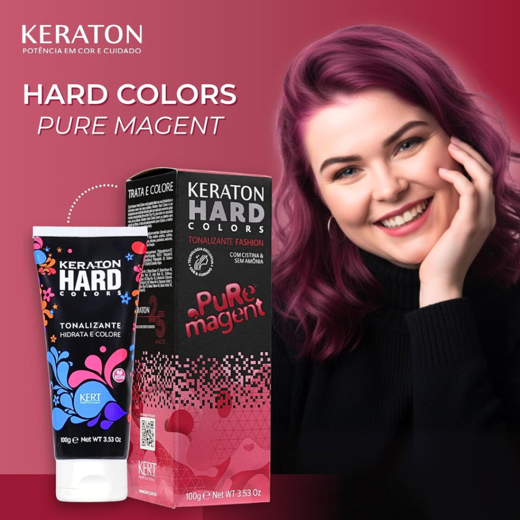 Tonalizante Rosa Keraton Hard Color Pure Magent 100g