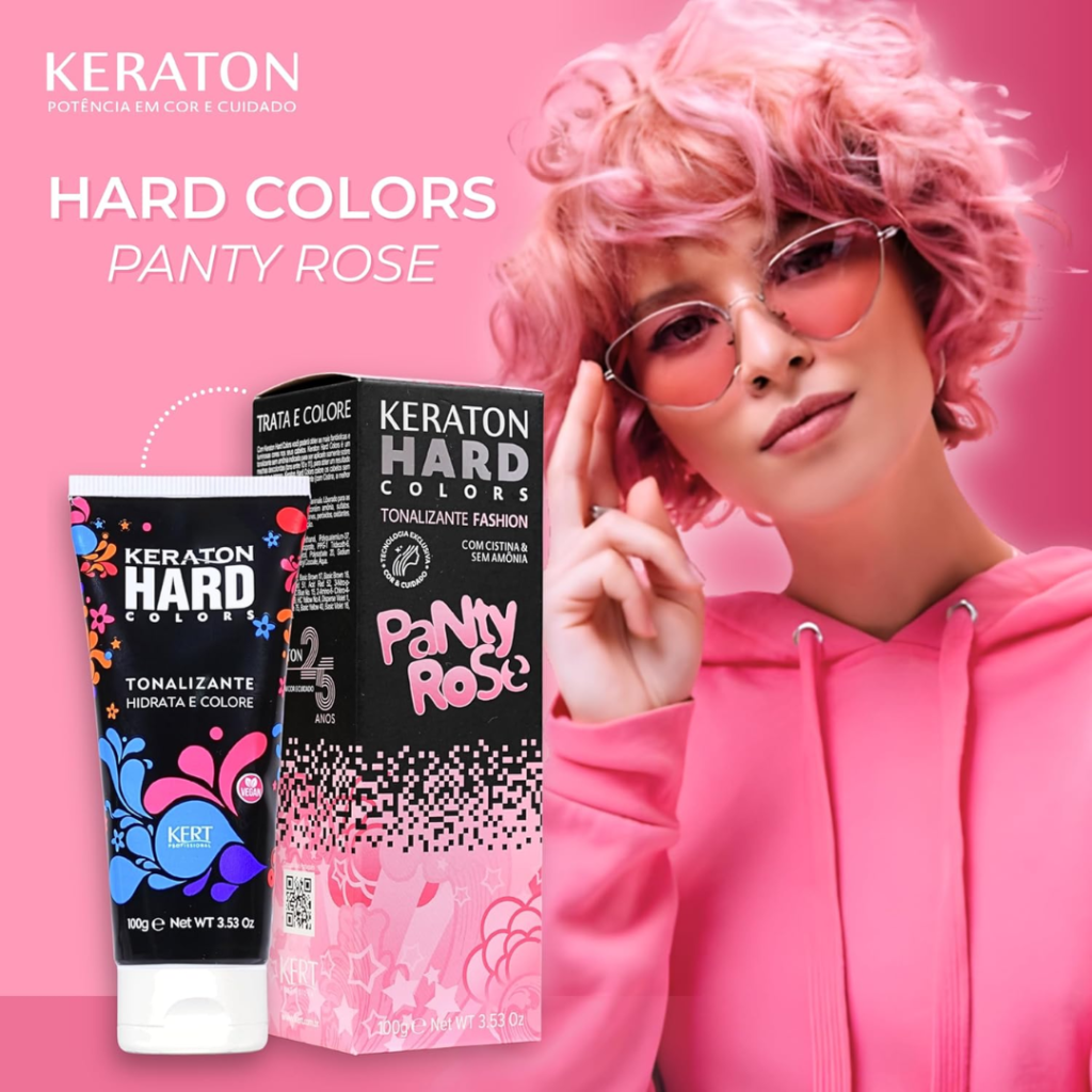 Tonalizante Rosa Keraton Hard Color Panty Rose 100g
