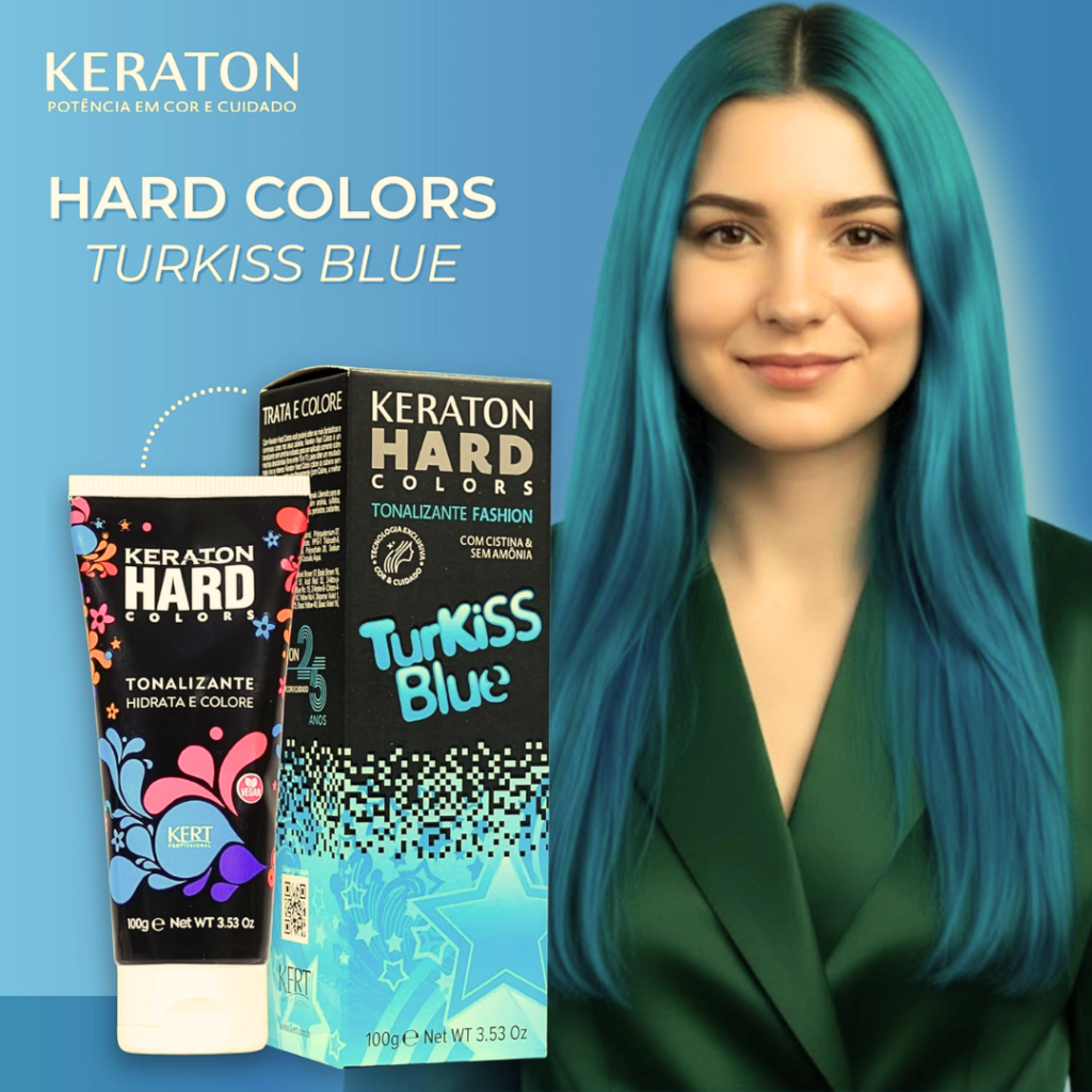 Tonalizante Azul Keraton Hard Color Turkiss Blue 100g
