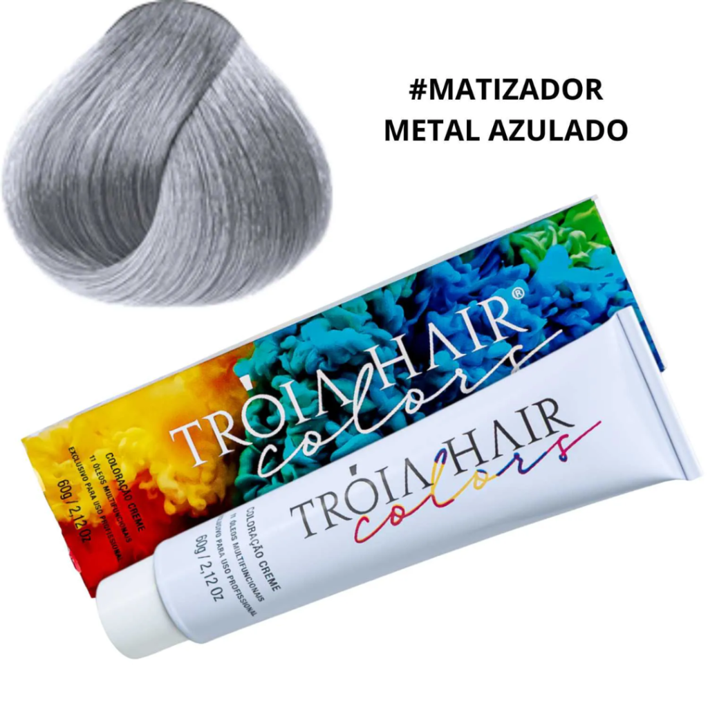Tinta Loiro Tróia Hair Metal Azulado Matizador 