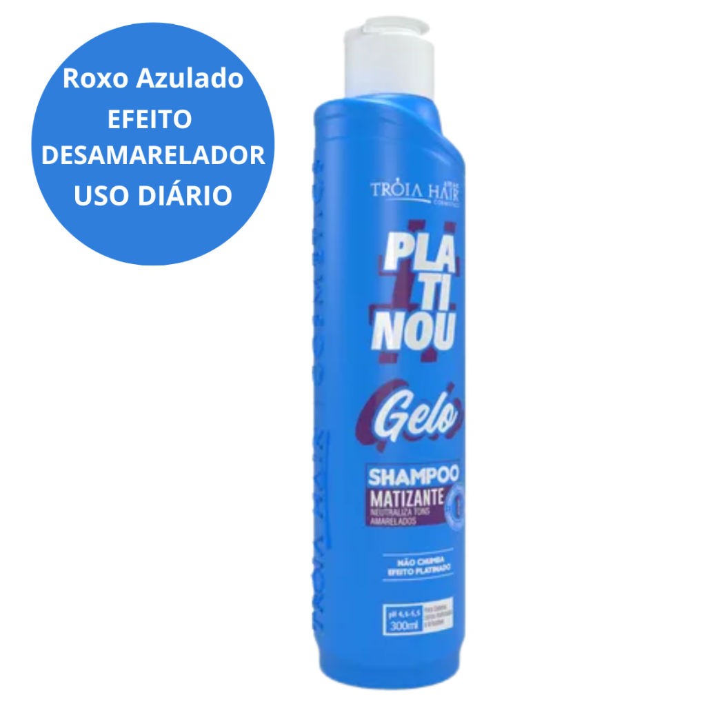 Matizador Loiro Shampoo Tróia Hair 300ml 