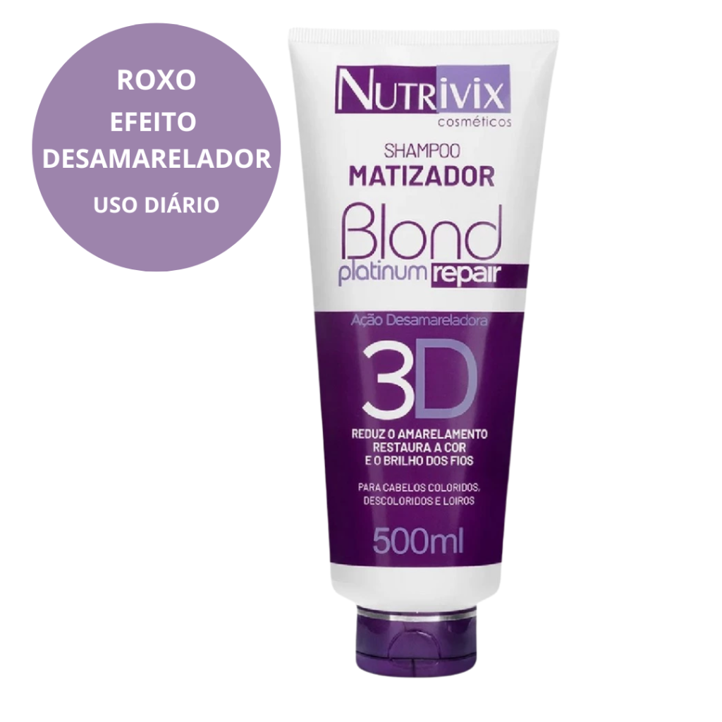 Matizador Loiro Shampoo Nutrivix Blond 500ml
