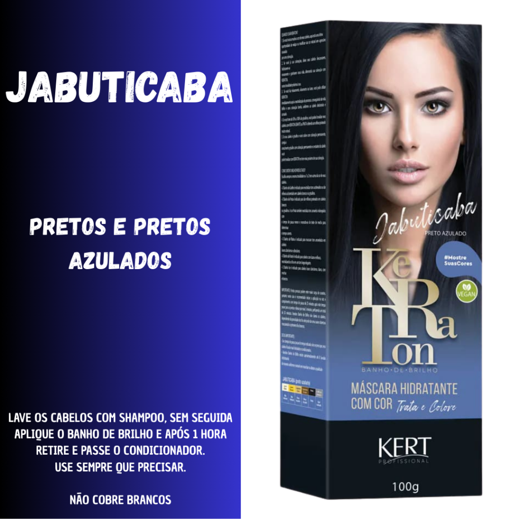 Matizador Preto Banho de Brilho Keraton Jabuticaba 100g 