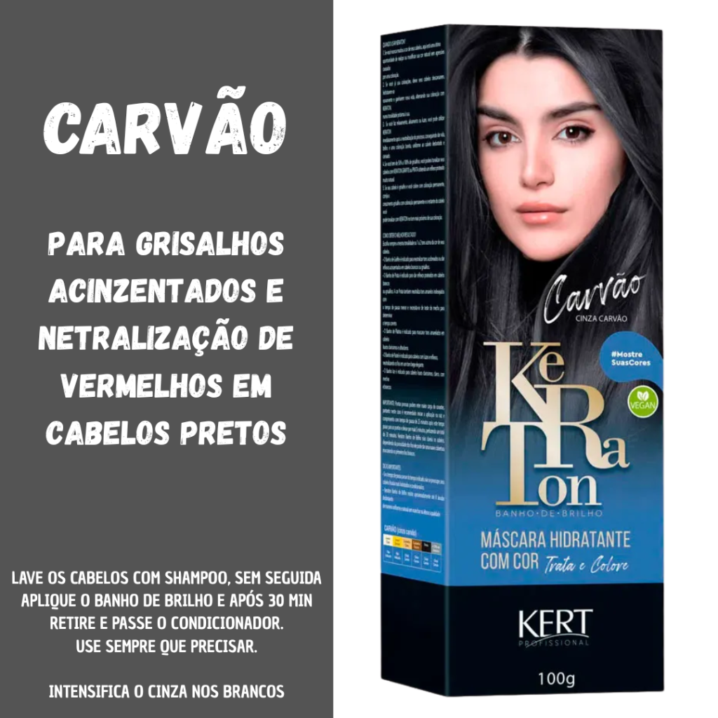 Banho de Brilho Keraton Carvão 100g 