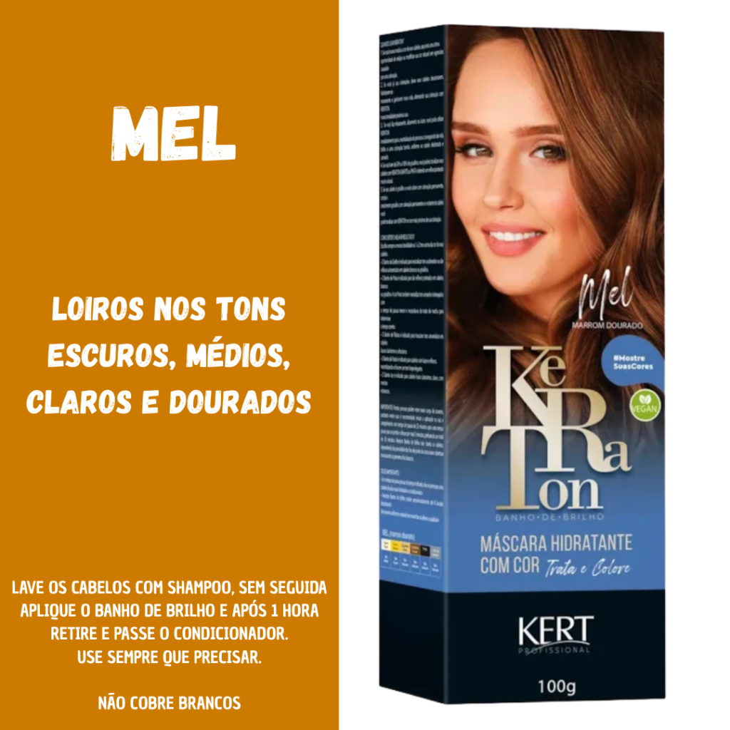 Matizador Loiro Banho de Brilho Keraton Mel 100g 