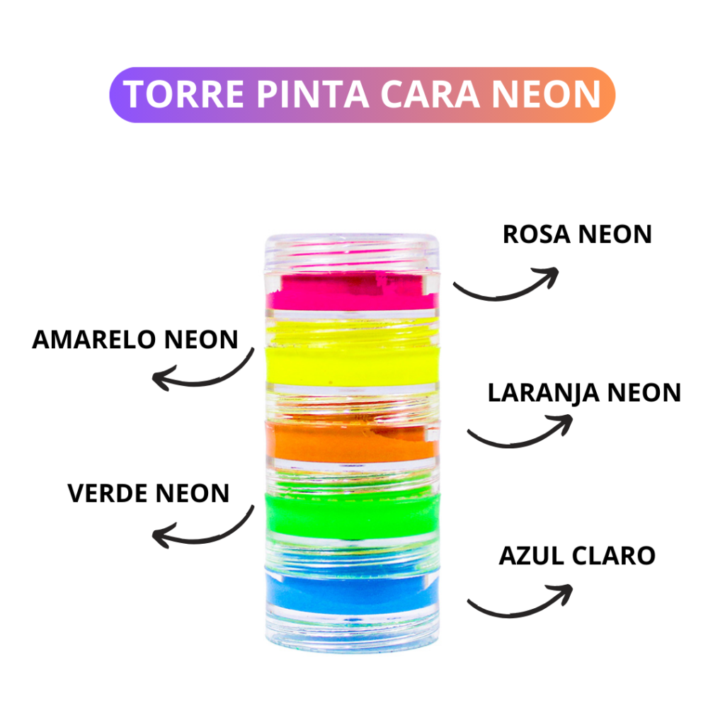 Torre Pinta Cara Safira Neon 