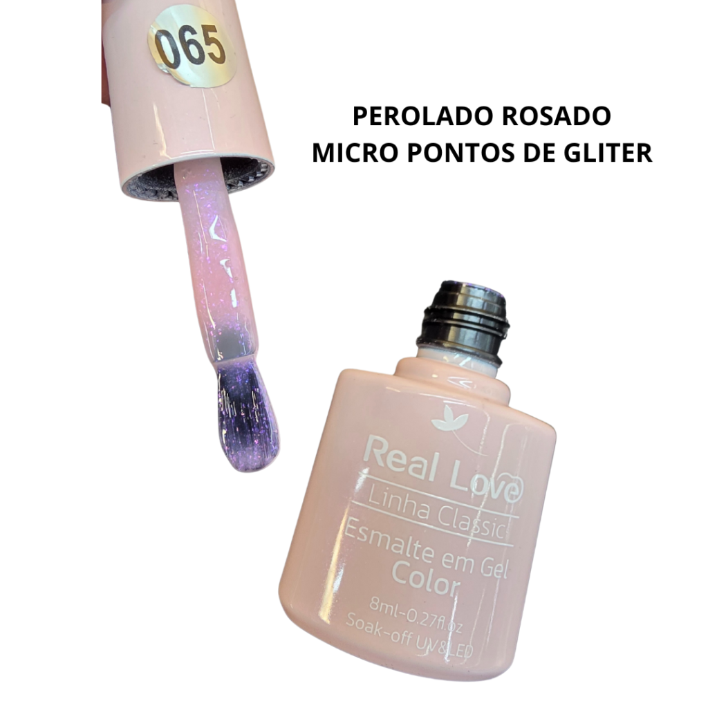 Esmalte UV Gel Real Love 8ml 065 Perolado Rosado