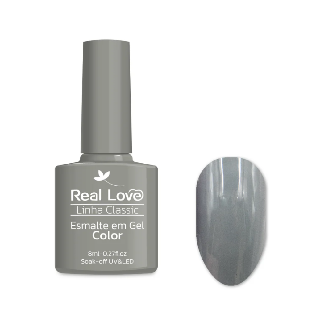 Esmalte UV Gel Real Love 8ml 060 Cinza Cremoso 