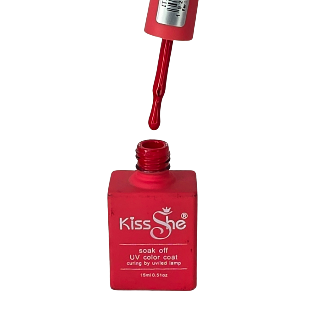 Esmalte UV Gel Kiss She 15ml 02 Vermelho Intenso 