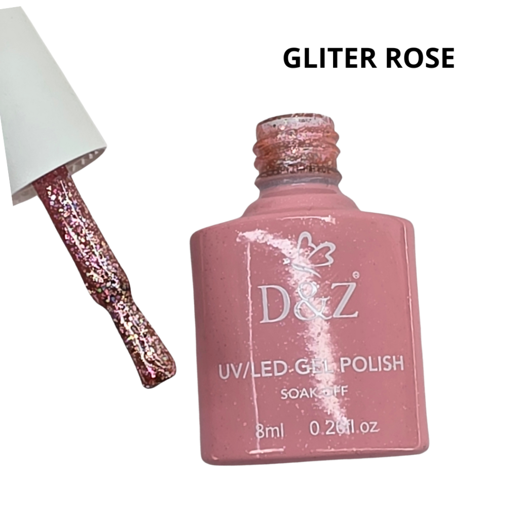 Esmalte UV Gel D&Z 8ml 195 Gliter Rose 