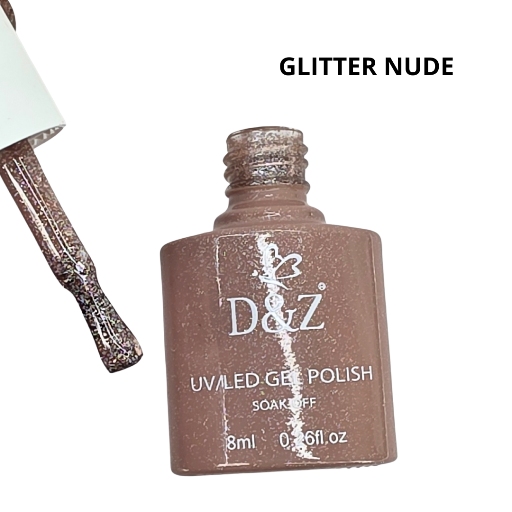 Esmalte UV Gel D&Z 8ml 163 Gliter Nude 