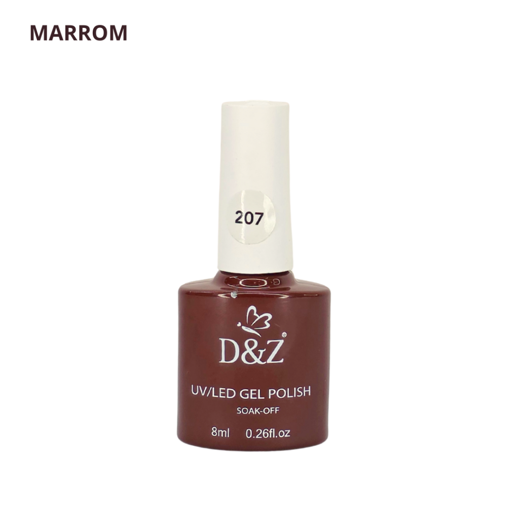 Esmalte UV Gel D&Z 8ml 207 Cremoso Marrom 